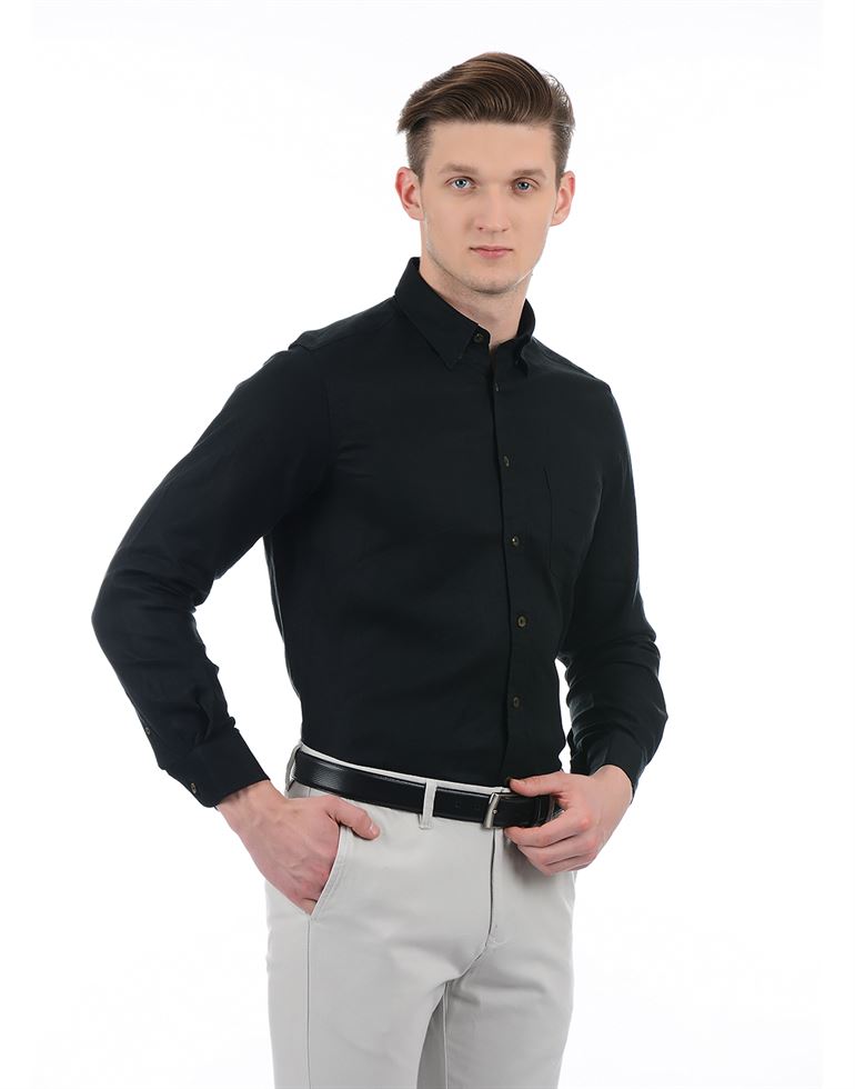 Indian Terrain Formal Wear Solid Men Shirt